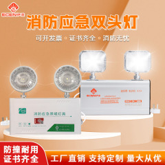 LED双头消防应急照明灯通用疏散出口照明灯超亮安全消防应急灯