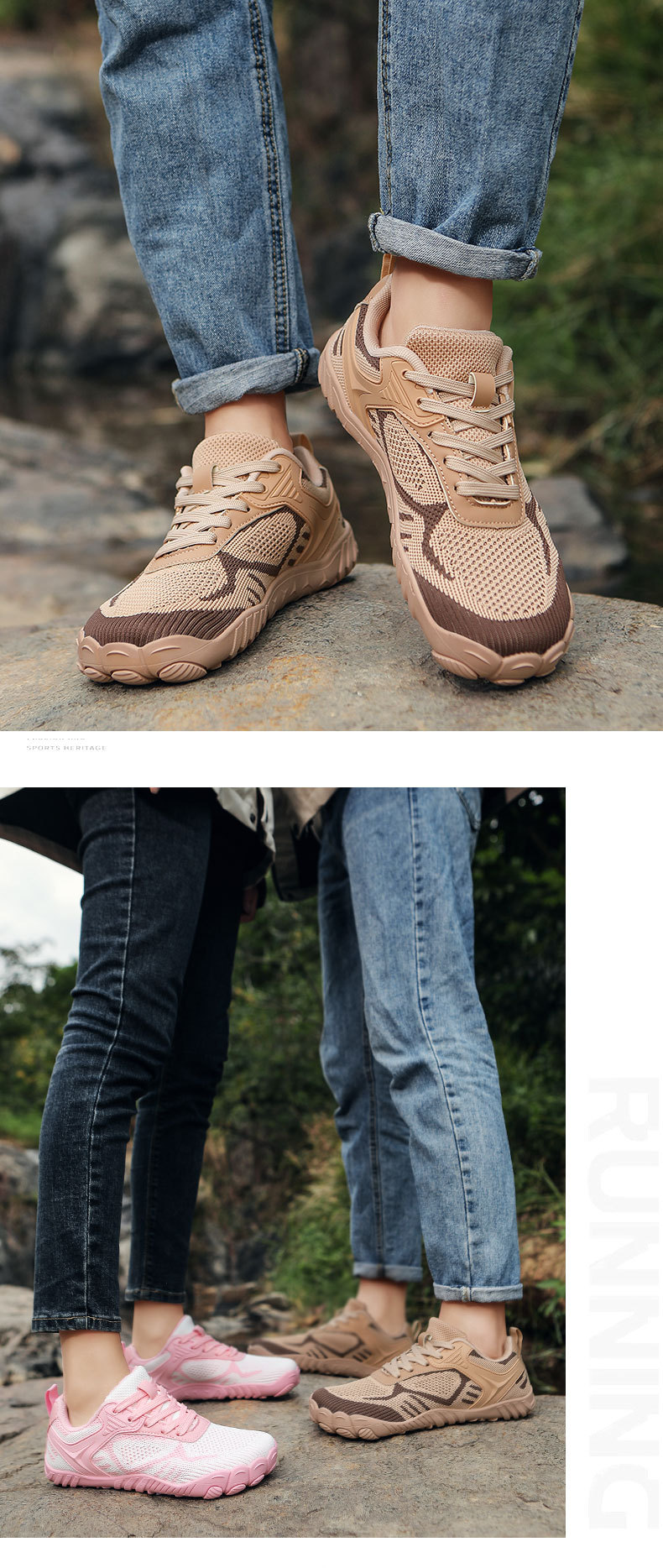 New Men's Wide-last Comfortable Walking Wide-toed Shoes, Breathable Soft-soled Couple's Fly-knit Sneakers, Running And_vogvips.com