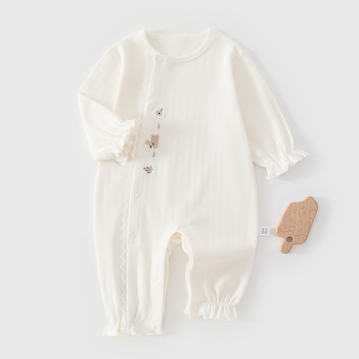 Newborn Baby Jumpsuit Spring and Autumn Pure Cotton Newborn Girl Romper Children's Home Wear Underwear Crawling Suit Autumn Outfit