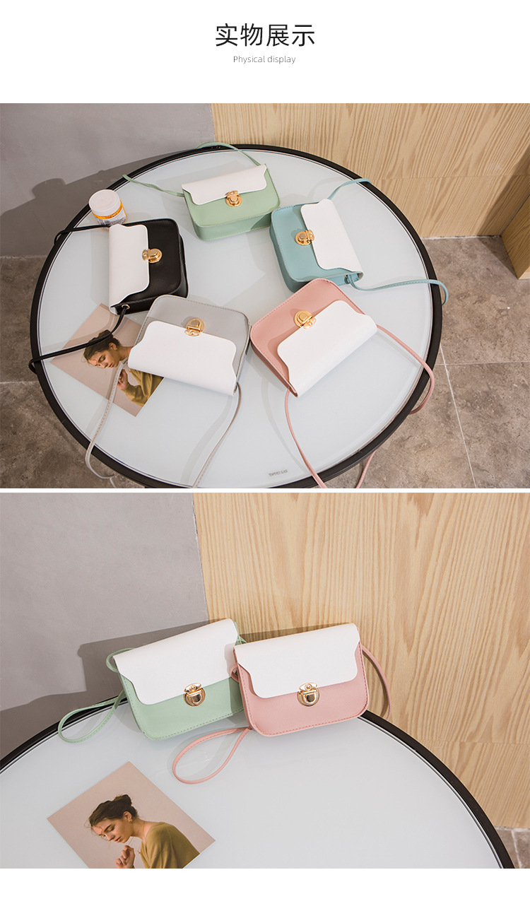 2021 Fashion Contrasting Color Single Shoulder Bag display picture 2