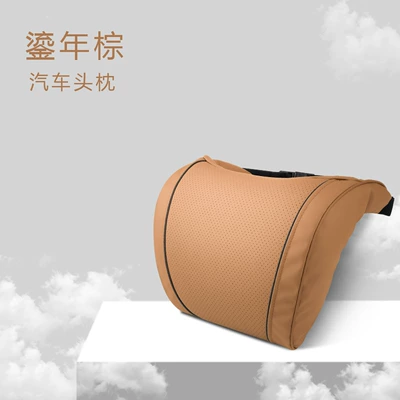 Pillowcase, Universal for All Seasons, Headrest - k-series-nappa-leather-headrest-vintage-brown-single-pack