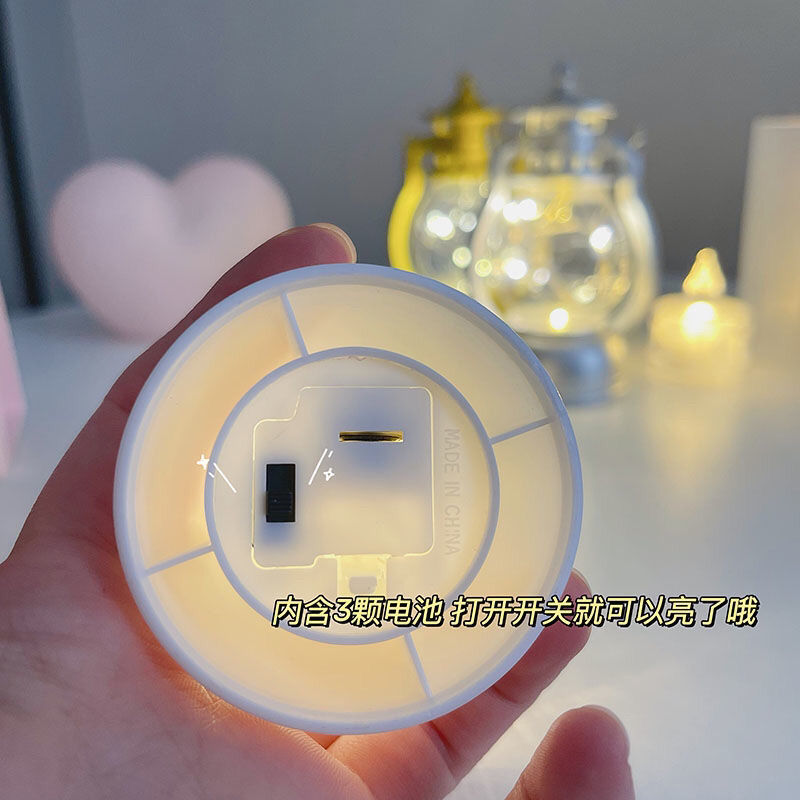 Ins Korean-style retro small oil lamp electronic candle light LED pony light creative decor accessory gift night light