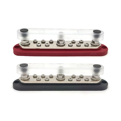 Power supply, ignition system accessories Large Modified Line Busbar - dhlp-m8-3-m4-10-1-pair-of-red-and-black