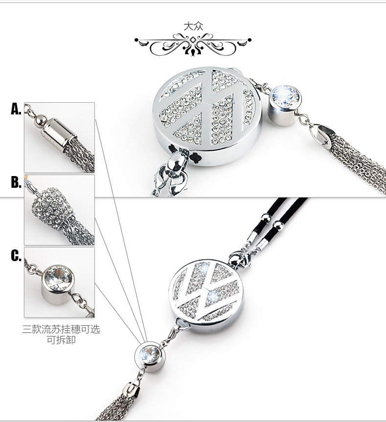 Specially Designed for Foreign Trade, Toyota Car Perfume Pendant with Long-Lasting Light Fragrance Essential Oil Aroma Diffuser Pendant with Inlaid Decorations