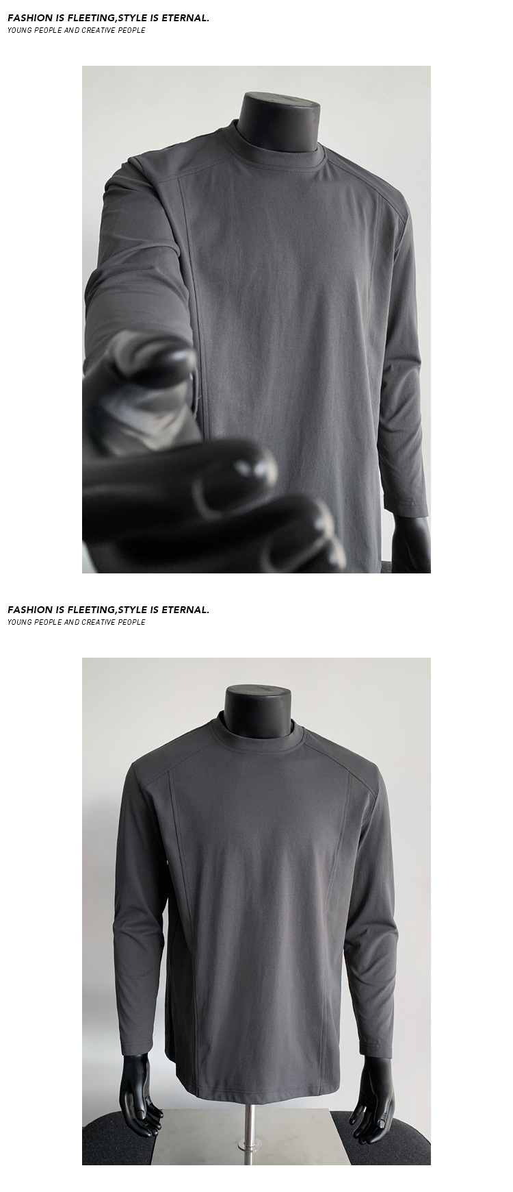White Oversized Crewneck Sweatshirt For Men Autumn Cleanfit Style_voghion.com