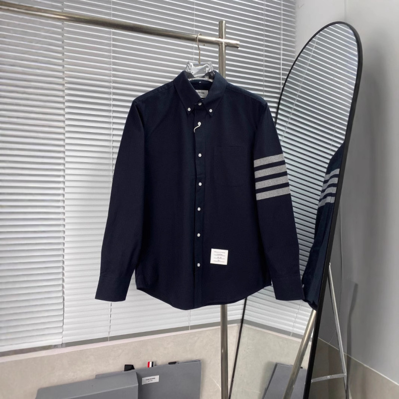Authentic Tom Four-Stripe Shirt Washed Denim Jacket Tb Shirt Coat Men's Casual Jacket Lowy Authentic Tom Four-Stripe Shirt Washed Denim Jacket Tb Shirt Coat Men's Casual Jacket Lowy