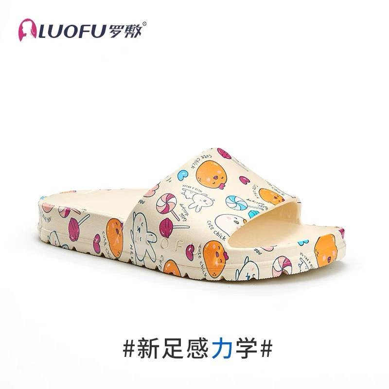 Новые стильные тапочки luofu для женщин, милые домашние Нескользящие домашние тапочки для душа в ванной, Нескользящие сандалии для ног, eva