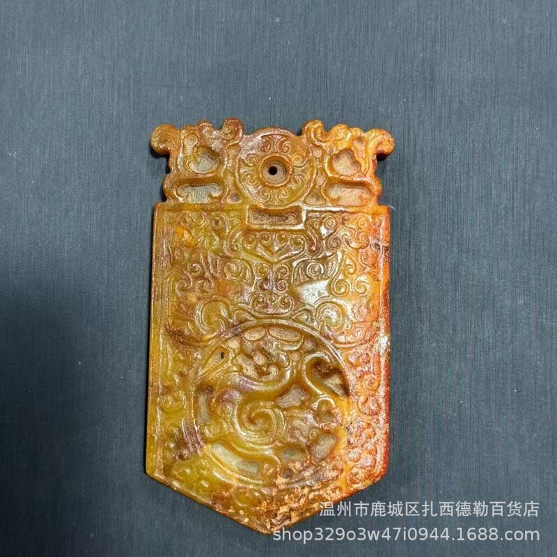 古遊び雑は古に似せて古い山の玉の彫刻の工芸品の小さい置物のメーカーの卸売りのペンダントのハンドルの露店をします。|undefined