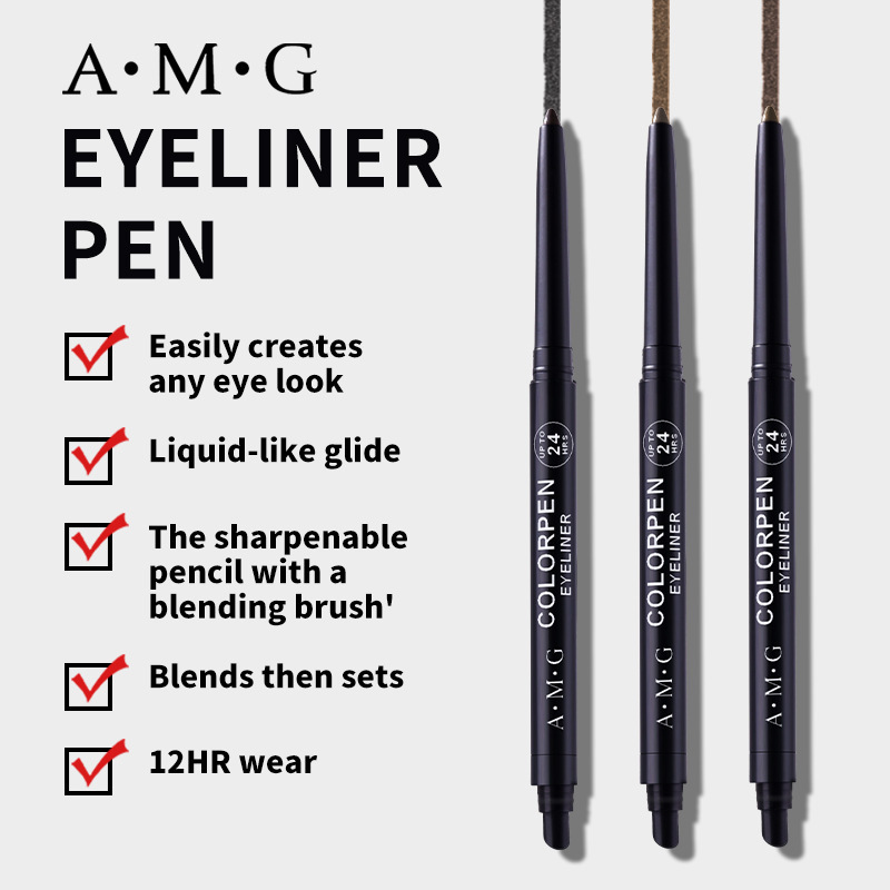 AMG跨境防水眼线胶笔 新手顺滑防晕染 初学者眼线胶笔eyeliner|undefined