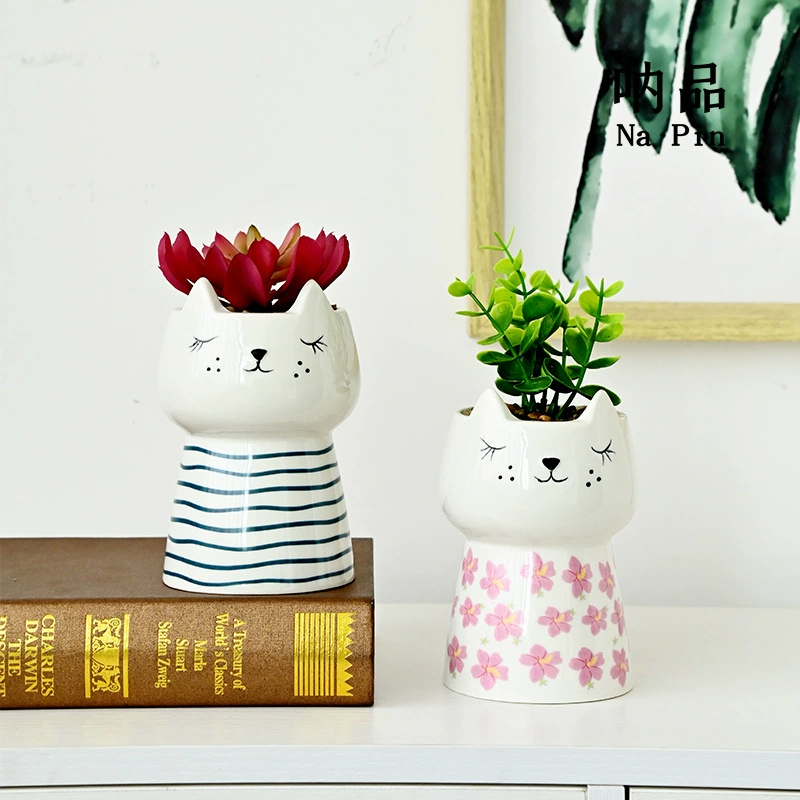 Suopin керамический цветочный горшок для суккулентов Цветочный горшок Мяу Внешняя торговля Экспорт трансграничный рынок эксклюзивный для прямых продаж с фабрики