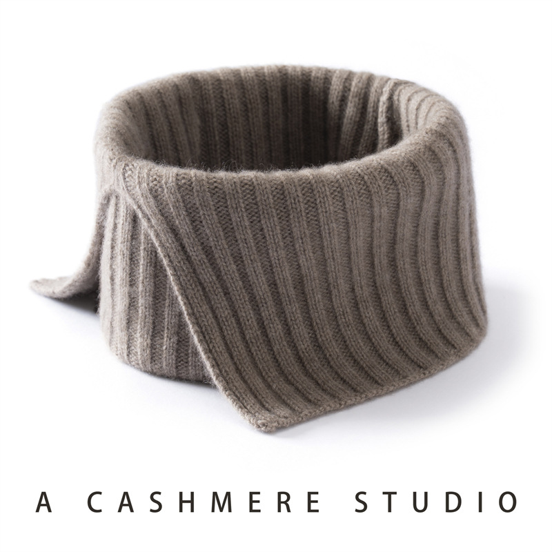 Thickened, in-stock cashmere neck warmer, scarf, round or diamond-patterned shawl, suitable for autumn and winter, unisex, cotton neck gaiter, neck protector