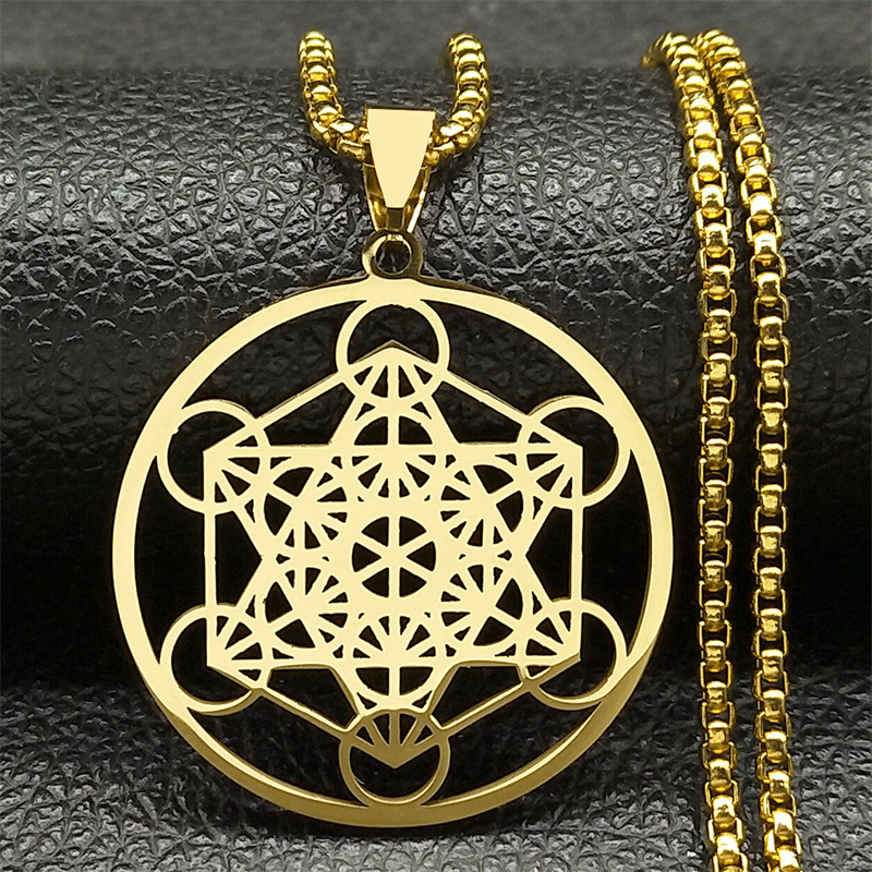 Cross-Border Titanium Steel Angel Seal Megatron Unisex Geometric Kapibala Garden Stainless Steel Necklace