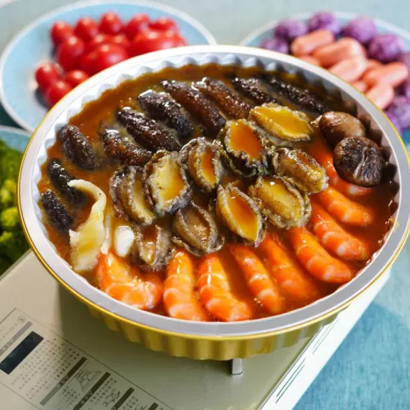 年货送礼十参十鲍十虾金汤佛跳墙大盆菜海参鲍鱼加热即食从优海鲜