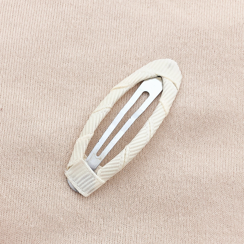 1.8*5センチヘアクリップ半包布楕円シンプルカラー子供髪飾り材料DIYアクセサリーbbクリップ部品|undefined
