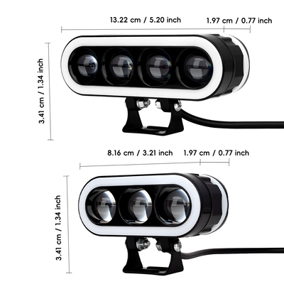 White and Yellow Two-Color Electric: Motorcycle headlights, headlights