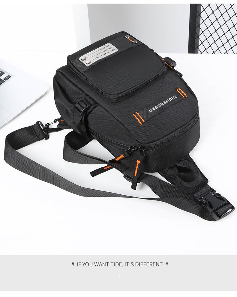 Amazon cross-border men's chest bag, outdoor single-shoulder travel crossbody bag wholesale, multi-functional dual-purpose commuting backpack undefined
