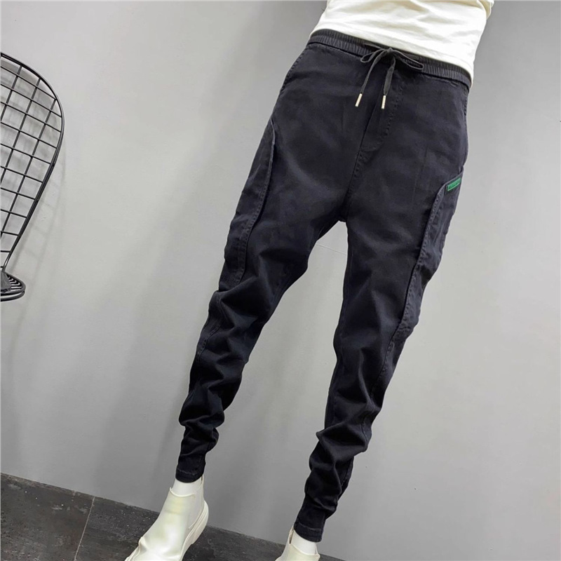 Autumn Korean Style Slim-Fit Jogger Pants Trendy Brand Men's Casual Pants High-End New Cargo Pants
