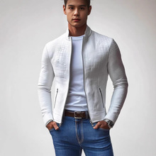 2024秋冬季外套男式立领商务休闲夹克男士上衣潮