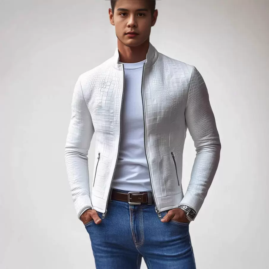 2024秋冬季外套男式立领商务休闲夹克男士上衣潮