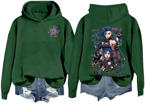 DLDXJQTPL Jinx Was Here Women Hoodie Jinx Arcane Figure