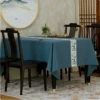 Dark blue, blue and white, cotton and linen