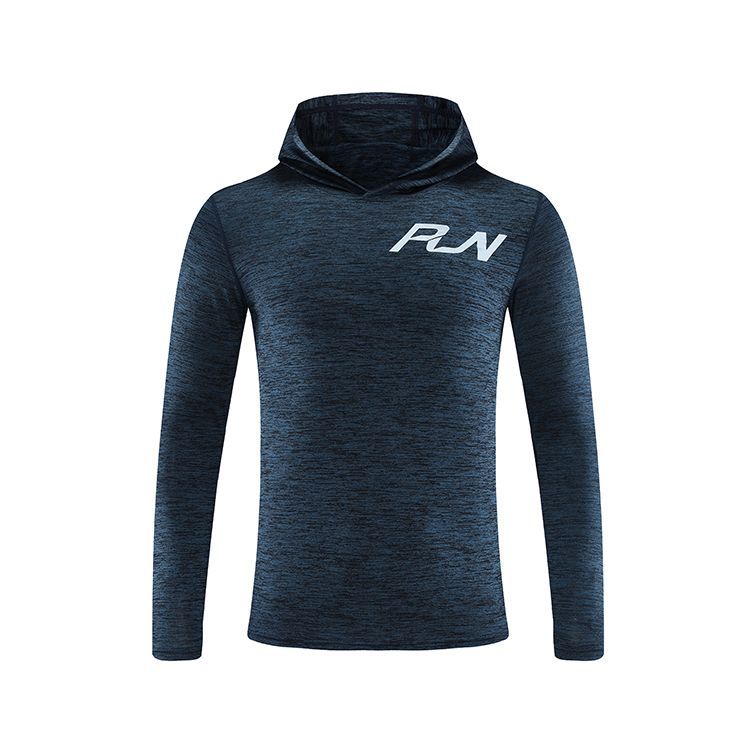Otoño e invierno de los hombres ropa de fitness deportes suéter con capucha más el tamaño de entrenamiento de secado rápido Camiseta de manga larga en stock al por mayor UAD
