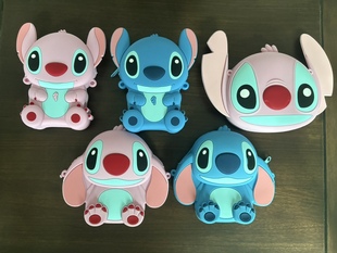 Cross-Border Stitch Kidsren's Bag Cute Cartoon Silicone Bag Boy Crossbody Coin Purse Daily Versatile Waterproof Bag