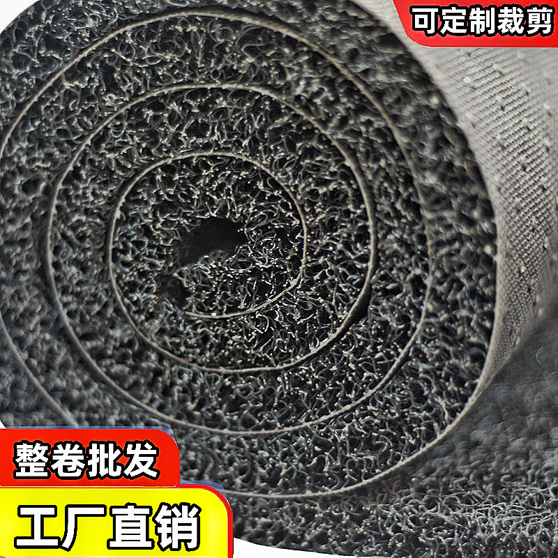 Entrance door floor mat wholesale non-slip thickened nail bottom silk ring foot mat commercial hotel door welcome PVC floor mat
