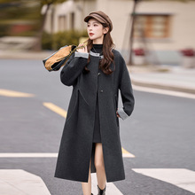 欧货设计感双面羊毛大衣女长款2025秋冬季新款时尚气质毛呢子外套