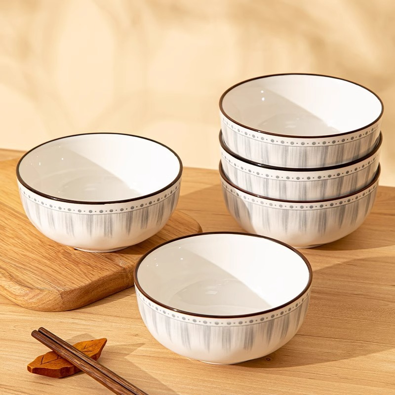 Tazón doméstico grande 2024 nuevo tazón de cerámica para cenar platos de platos combinados cubiertos de 6 pulgadas 8 pulgadas gran fideos de sopa nuevo
