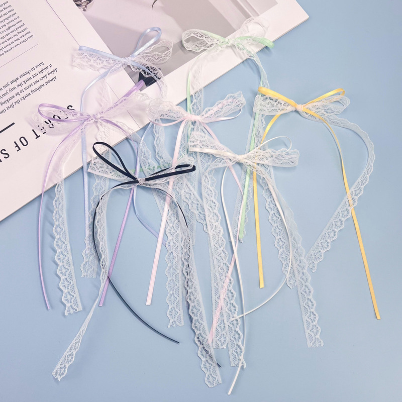 Ballet-Style Lace Bow Ribbon Long Streamer Hair Accessories Hair Clips Decorations Accessories Clothing Socks Accessories Wholesale Ballet-Style Lace Bow Ribbon Long Streamer Hair Accessories Hair Clips Decorations Accessories Clothing Socks Accessories Wholesale