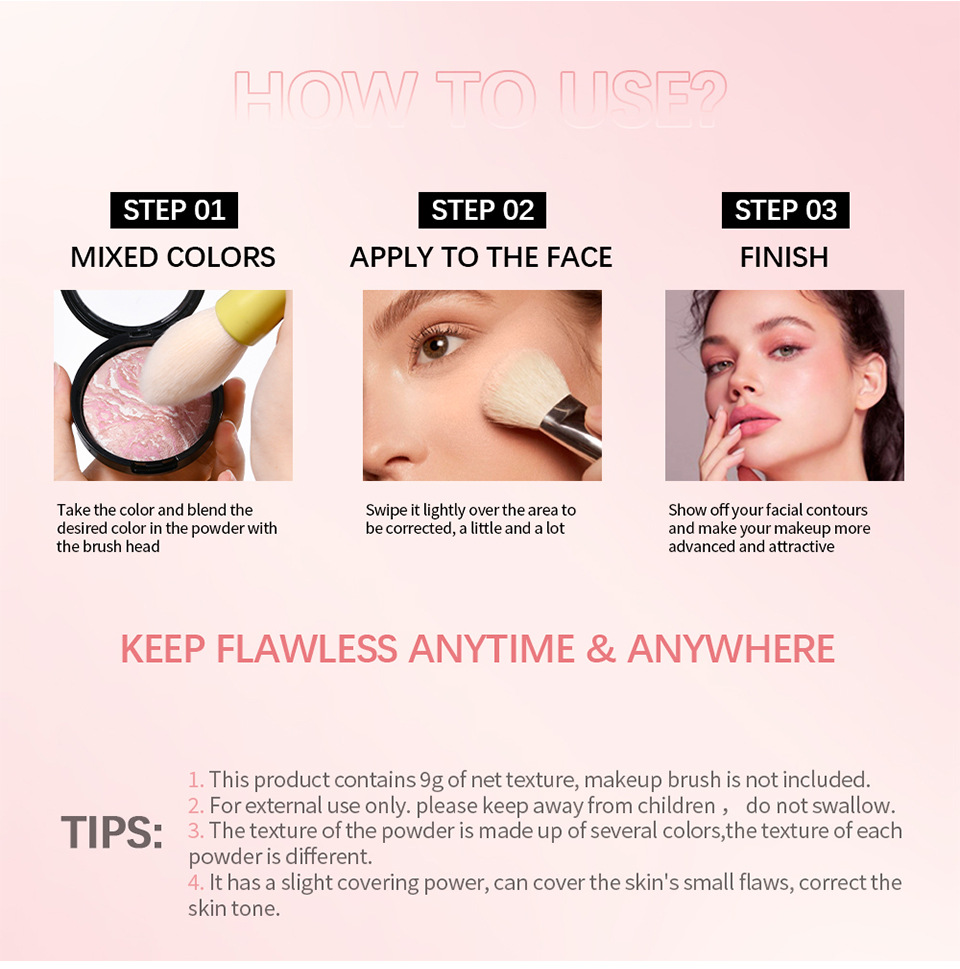 Cross-border new lakerain baking powder, highlighter Contour powder, setting and contouring undefined
