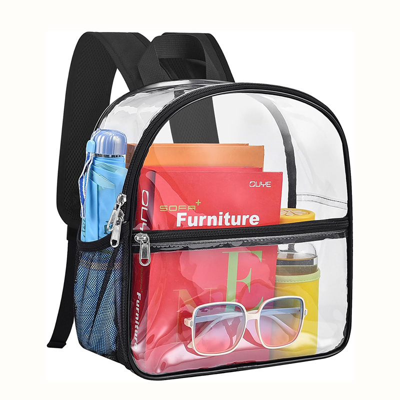 Amazon's Popular Pvc Transparent Backpack Outdoor Large-Capacity Simple Student School Bag Stadium Visible Back Amazon's Popular Pvc Transparent Backpack Outdoor Large-Capacity Simple Student School Bag Stadium Visible Back