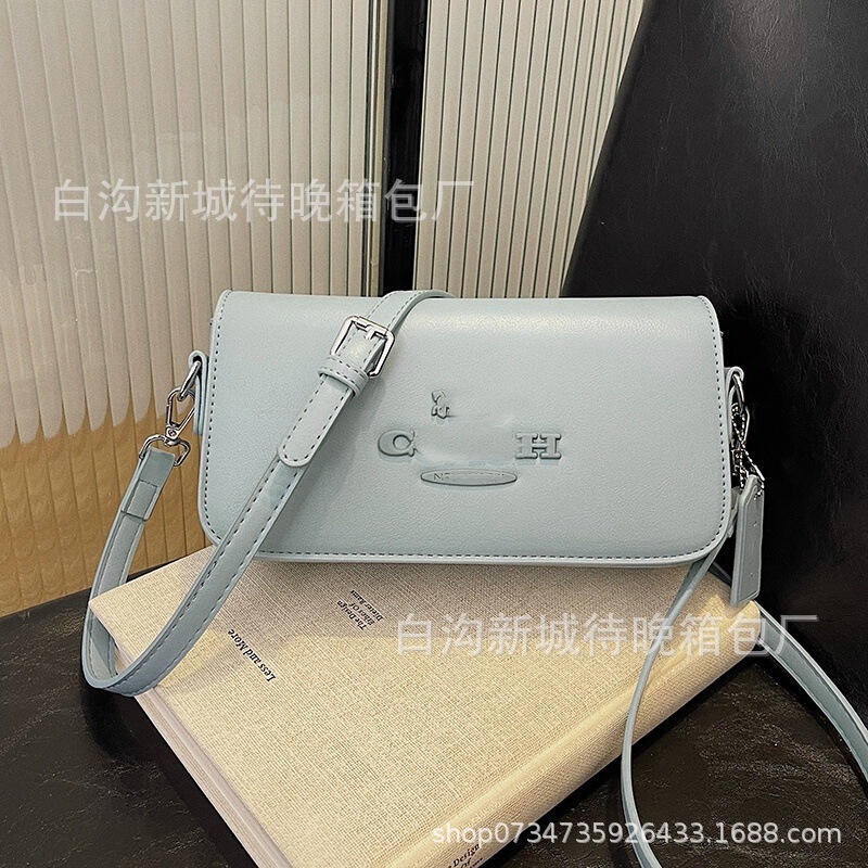 跨境新款外贸小方包纯色简约单肩斜挎通勤女包包bags时尚潮流bags|undefined