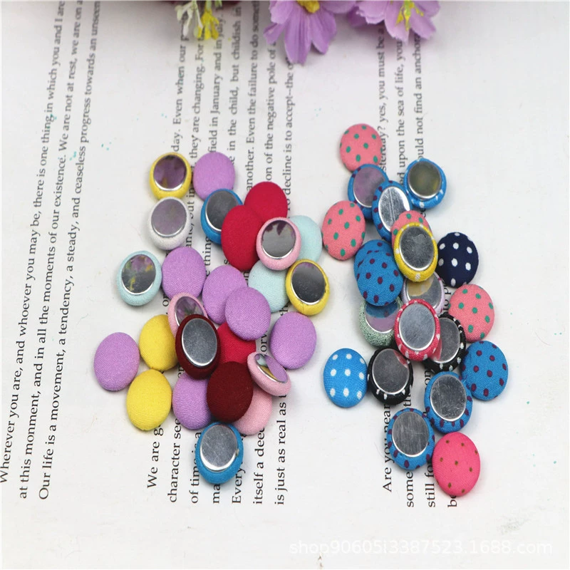Плоские круглые тонкие тканевые пуговицы, плоские тканевые пуговицы, аксессуары для волос ручной работы, материалы, тканевые пуговицы.