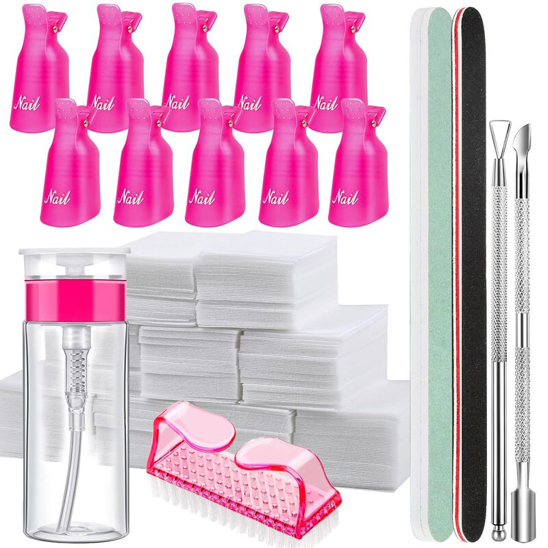Nail nail removal tool set nail removal set nail removal towel polishing rubbing strip nail removal planing nail pressure bottle set Nail nail removal tool set nail removal set nail removal towel polishing rubbing strip nail removal planing nail pressure bottle set