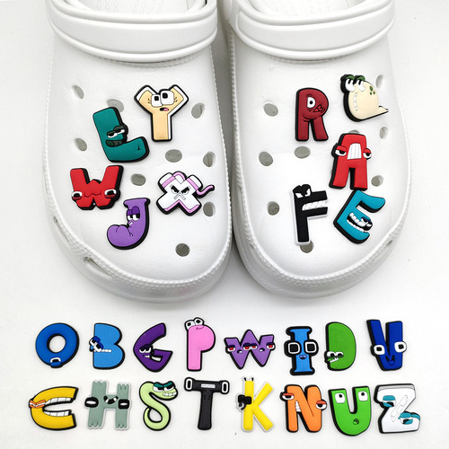 Croc Hole Shoes Decorative Badges for Letter Series Shoes