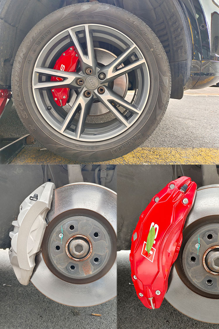 Suitable for Audi A4L brake caliper cover modification, A3A5A6LA7 aluminum alloy Q2LQ5LQ6 caliper cover color change