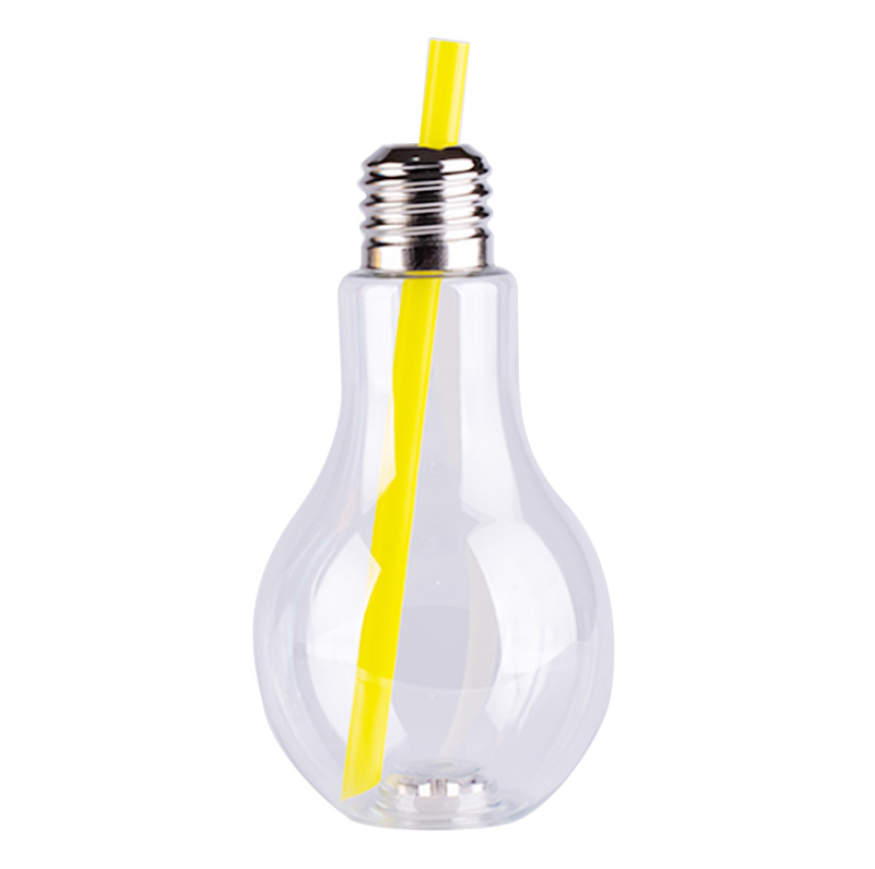 Vasos de plástico PET al por mayor con iluminación LED de tres colores, botellas de plástico creativas y lindas para jugo, bebidas, leche y té.