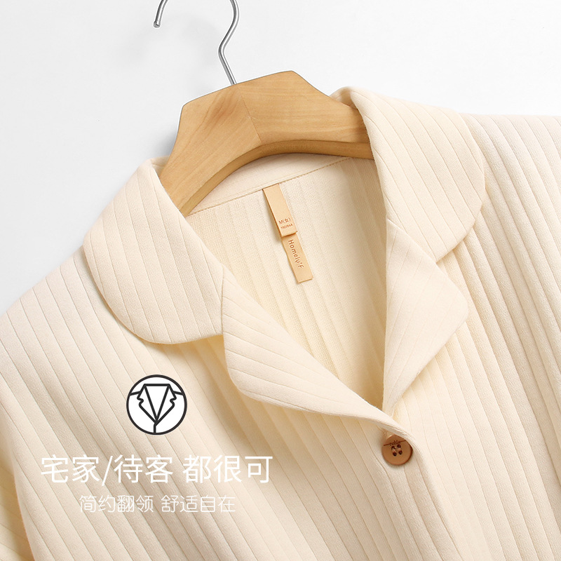 Pijamas de las mujeres primavera y otoño 100% algodón manga larga verano Delgado homewear más tamaño traje