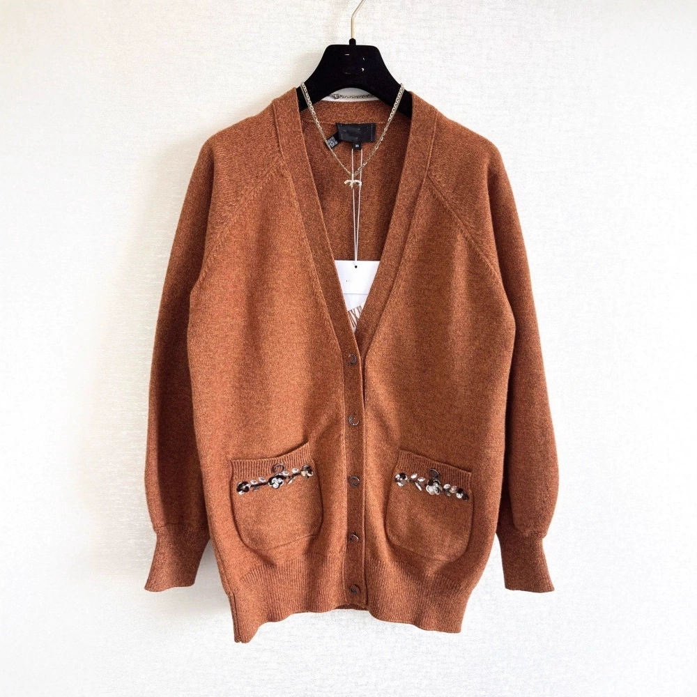 Новый вязаный кашемировый кардиган ранней осени 25 лет, однотонный, свободный вариант, куртка в иностранном стиле, универсальный топ в ленивом стиле