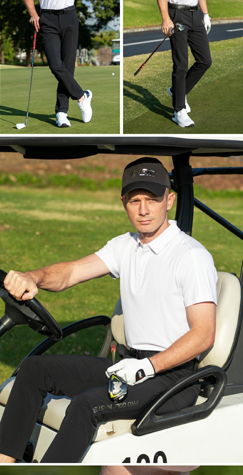 Áo polo golf nam tay ngắn thoáng khí nhanh khô — YF768 màu xanh hải quân tay ngắn, YF768 trắng tay ngắn, YF768 hoa anh đào tay ngắn chi tiết 11