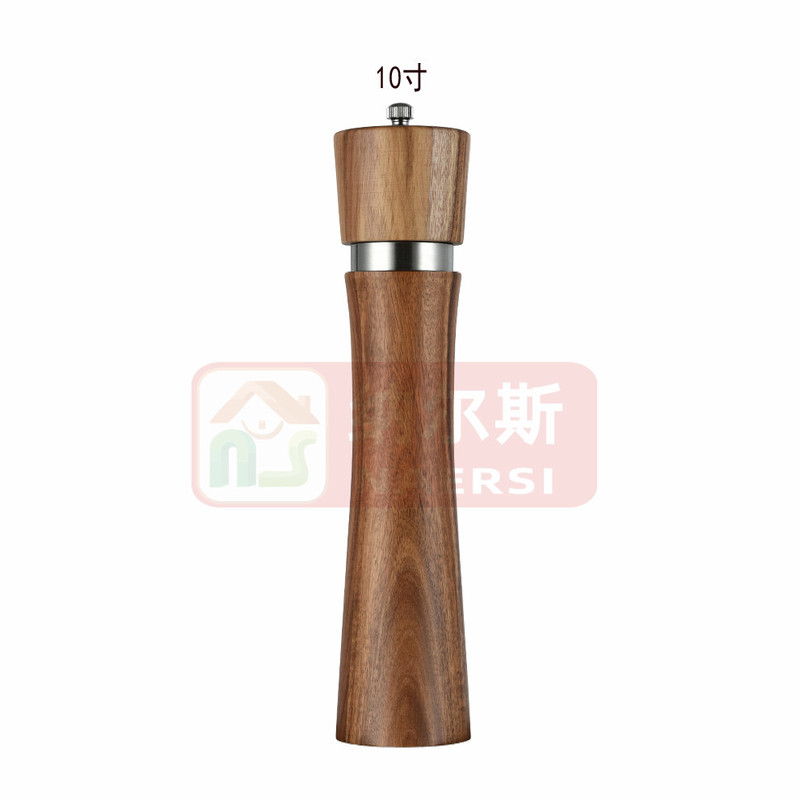 スチールリング研磨器アカシア木材胡椒ミルセラミックコア手动胡椒研磨器bbqバーベキューツールセット|undefined