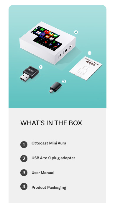 Cross-Border Popular Wireless Carplay Box Android Auto Two-In-One In-Car Smart Box Module Adapter