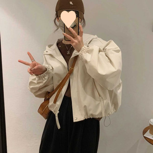 Explosions Mint Man 2024 Hooded Jacket Spring New Casual Coat Short Short Short Coat for Small Women