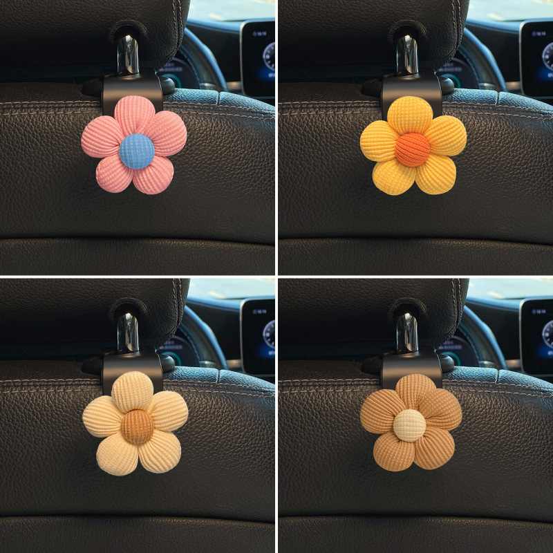 Adornos de accesorios para automóviles 2024 nueva descompresión de flores pequeñas caja de pañuelos para automóviles caja de dibujo suministros de decoración para automóviles