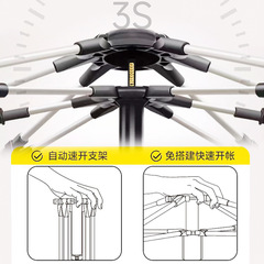 Outdoor automatic 3-4 person beach fast-opening folding tent camping rainproof double anti-rain camping factory wholesale