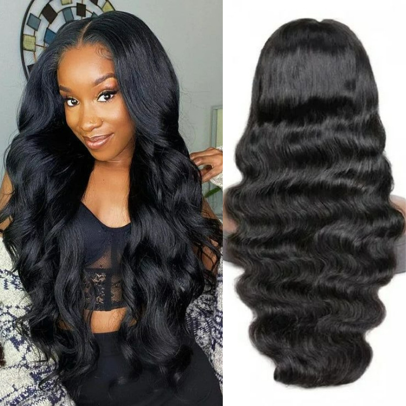 13x 4 body wave wig front lace wig headgear European and American cross-border wig