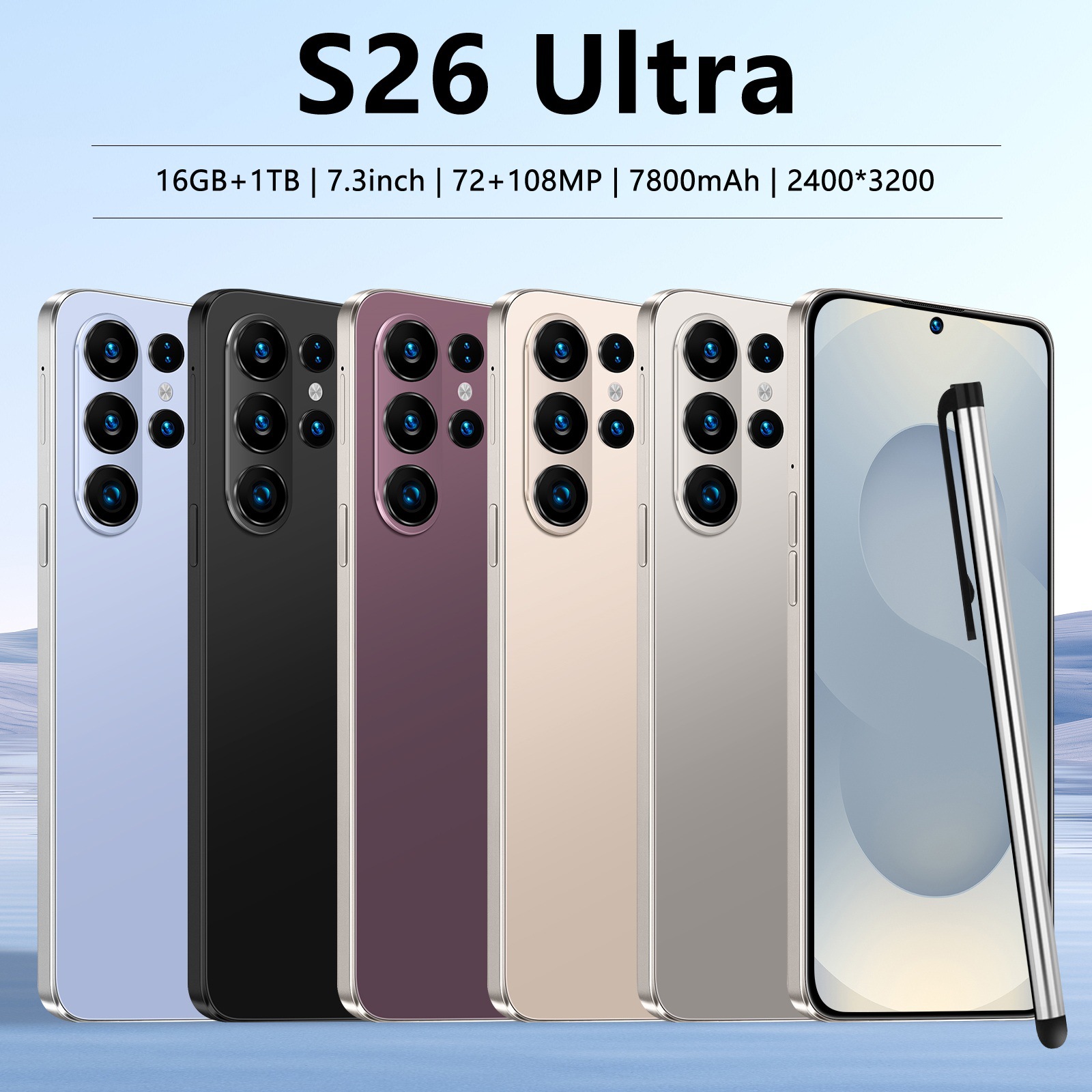 Cross-Border Mobile Phone S26 Ultra 6.56inch Large Screen Real 4g 3+16Gb All-In-One Machine Tk Foreign Trade Dropshipping Wholesale