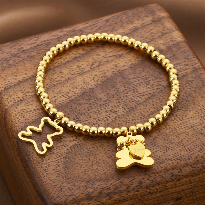 Joyas transfronterizas europeas y americanas Pulsera de acero de titanio de todo fósforo Versión coreana del temperamento bohemio Pulsera de acero de titanio que no se desvanece Joyería femenina